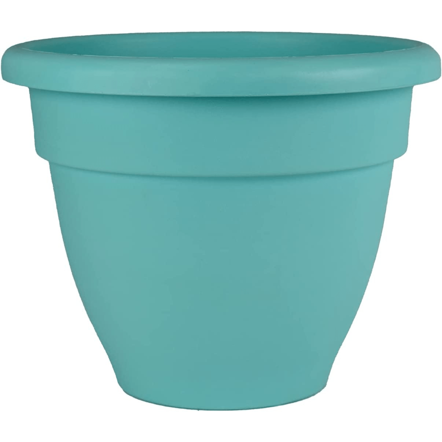8" Round Plastic Caribbean Planter - The HC Companies 8.25"x8.25"x6.75" in Dusty Teal Color