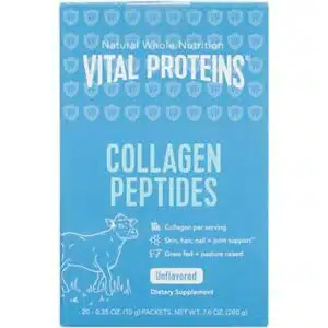 Collagen Peptides Powder - Hair, Skin, Nails & Joint Support - Unflavored (20 Packets, 0.35 oz. each)